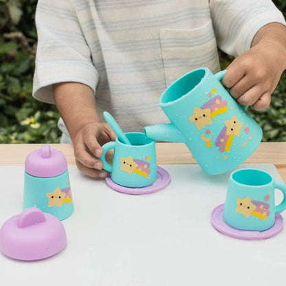 Tiger Tribe Pretend Play Default HOLIDAY Starlight Party Silicone Tea Set