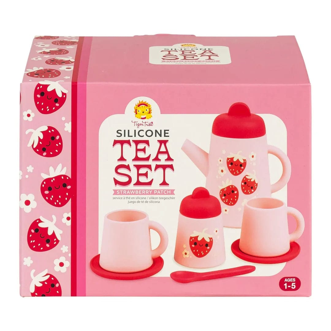 Tiger Tribe Pretend Play Default Strawberry Patch Silicone Tea Set