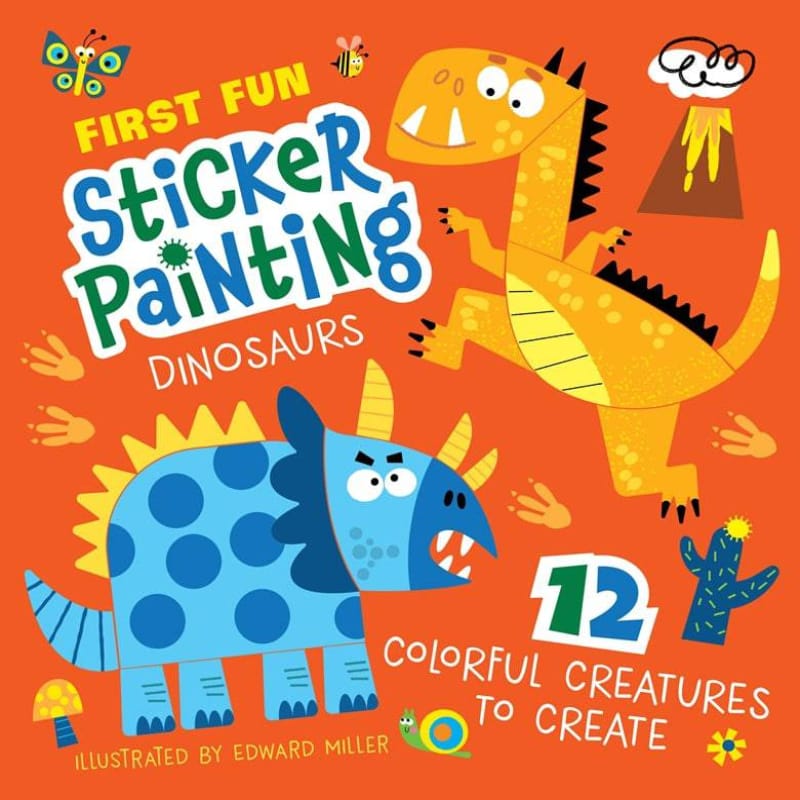 Timeless Toys Chicago Activity Books First Fun Sticker Painting: Dinosaurs