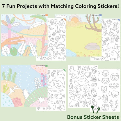 Together Art Sticker Activity Sets Animal Adventure Storytelling Sticker Box