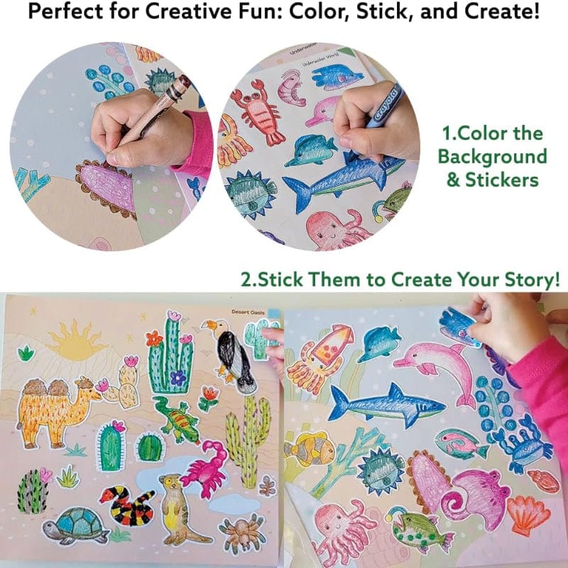 Together Art Sticker Activity Sets Animal Adventure Storytelling Sticker Box