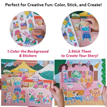 Together Art Sticker Activity Sets My Town Storytelling Sticker Box