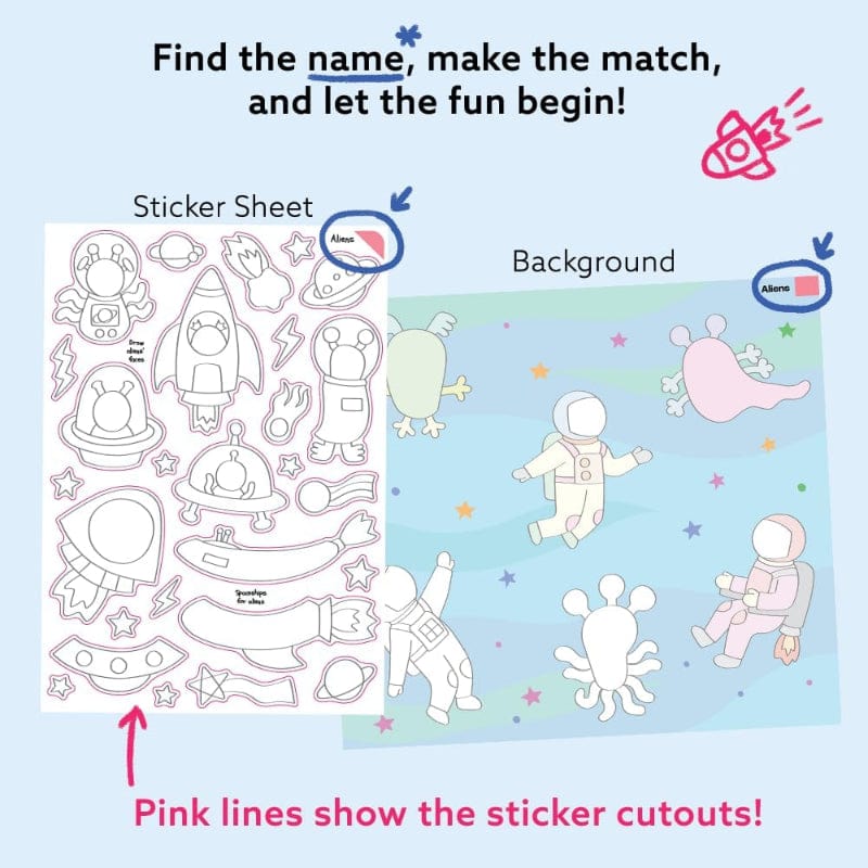 Together Art Sticker Activity Sets Outer Space Storytelling Sticker Box