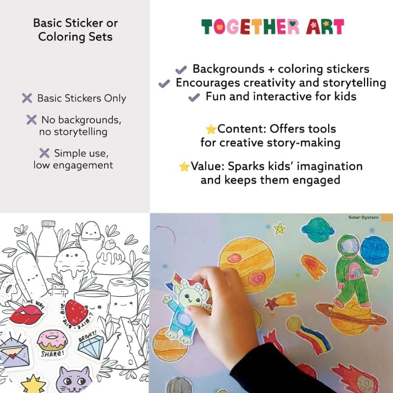 Together Art Sticker Activity Sets Outer Space Storytelling Sticker Box