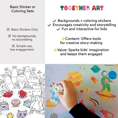 Together Art Sticker Activity Sets Outer Space Storytelling Sticker Box