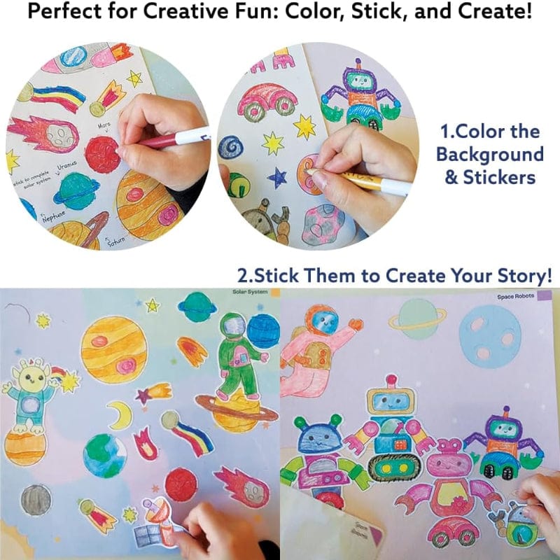 Together Art Sticker Activity Sets Outer Space Storytelling Sticker Box