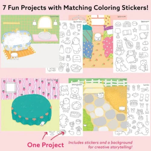 Together Art Sticker Activity Sets Sweet Home Storytelling Sticker Box