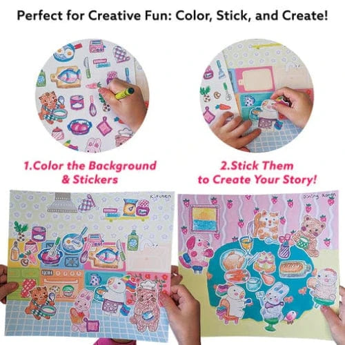 Together Art Sticker Activity Sets Sweet Home Storytelling Sticker Box