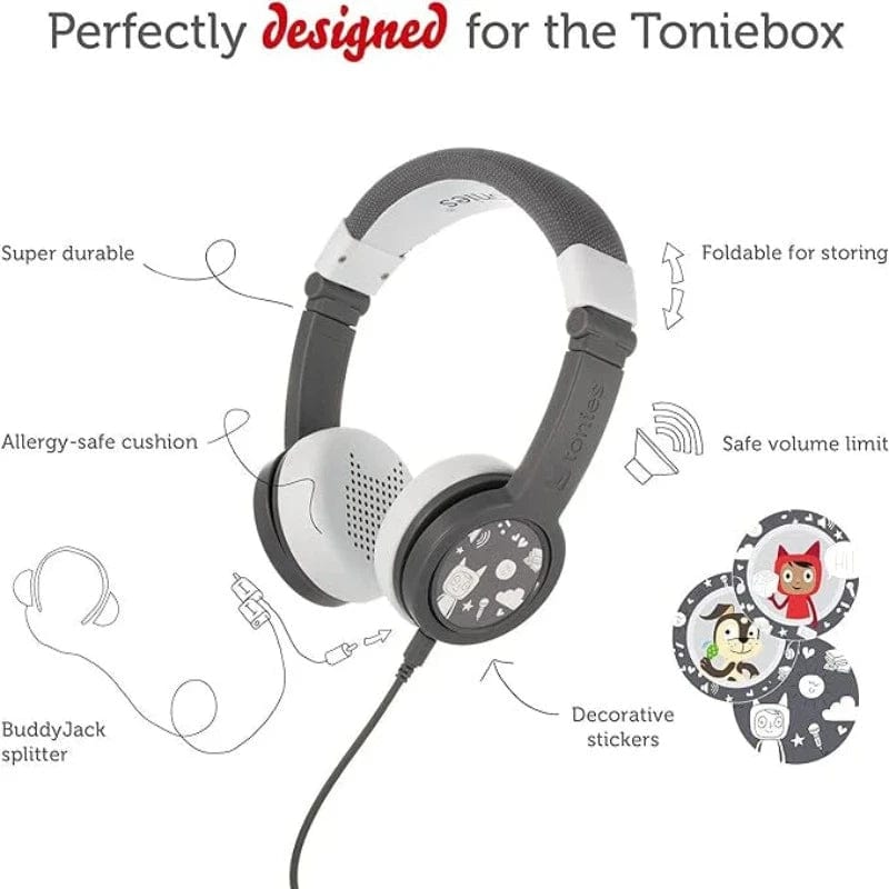 Tonies Tonie Accessories Tonie Foldable Headphones - Gray