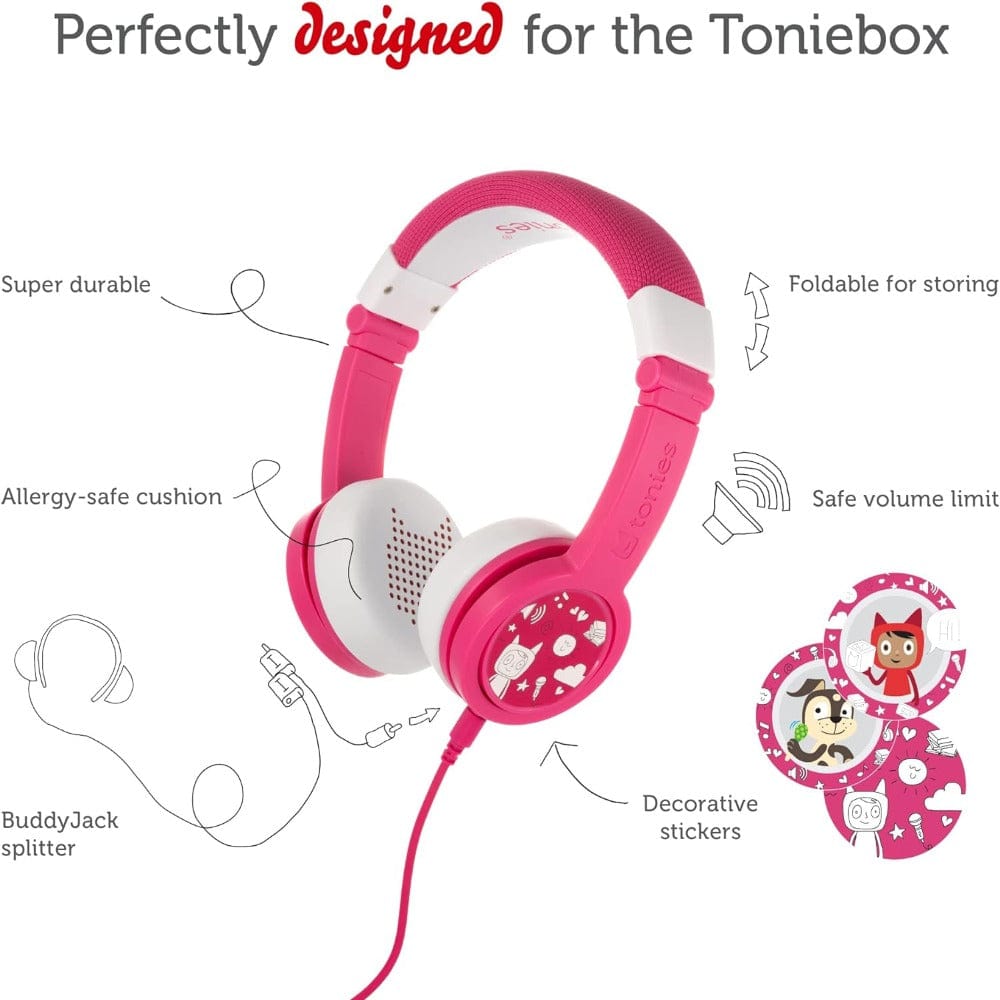 Tonies Tonie Accessories Tonie Foldable Headphones -  Pink