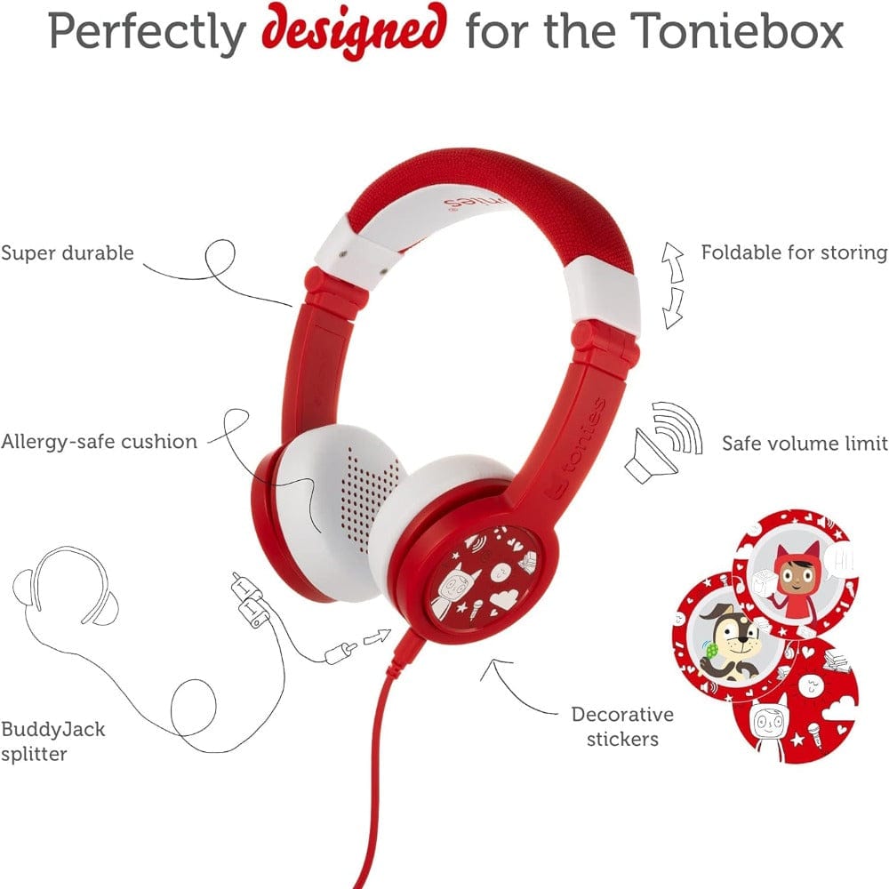 Tonies Tonie Accessories Tonie Foldable Headphones - Red