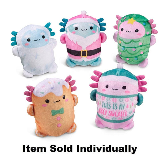 Top Trenz Fidget Toys Bubble Stuffed Squishy Friends - Very Axolotl Xmas (Assorted Styles)