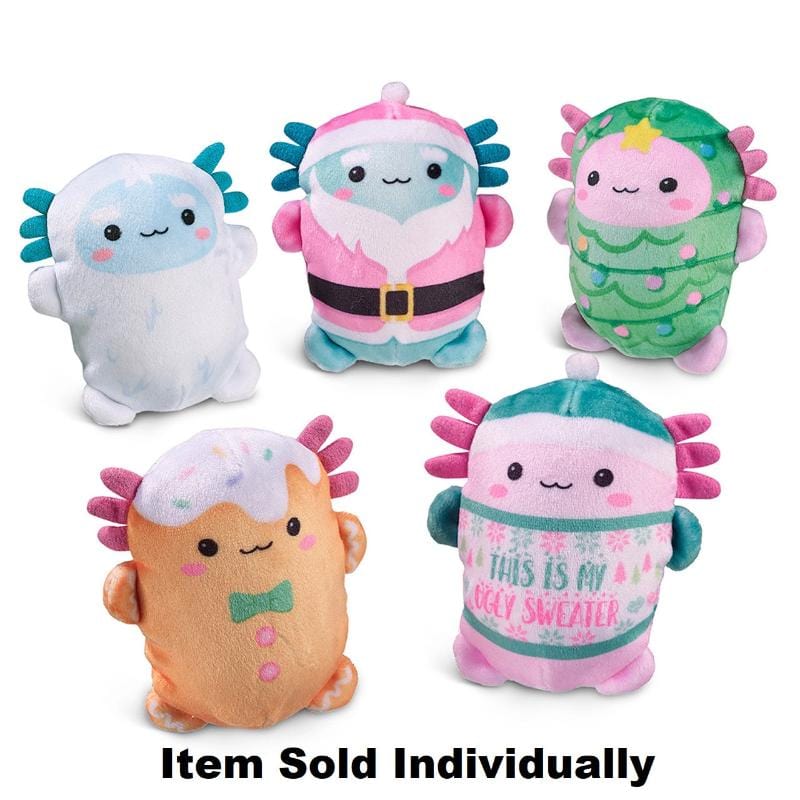 Top Trenz Fidget Toys Default Bubble Stuffed Friends - A Very Axolotl Christmas (Assorted Styles)