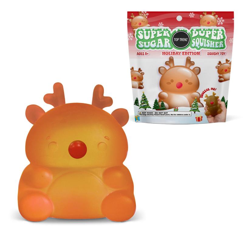 Top Trenz Fidget Toys Default Super Duper Sugar Squisher - Reindeer