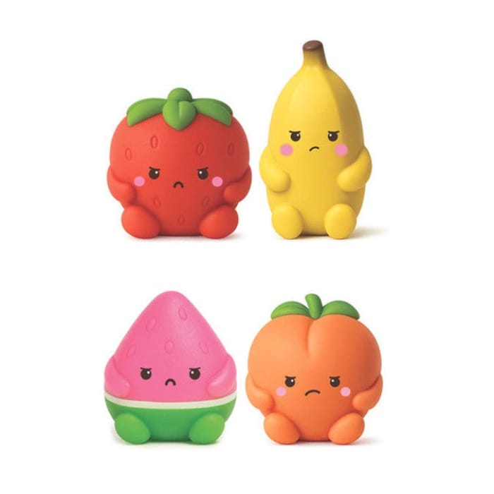 Top Trenz Fidget Toys Pits Grumpy Fruit Squishy 2-Pack (Assorted Styles)
