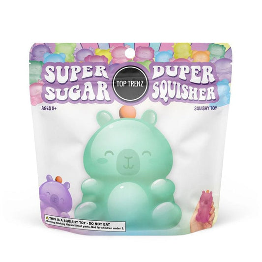 Top Trenz Fidget Toys Super Duper Sugar Squisher - Capybara (Assorted Colors)
