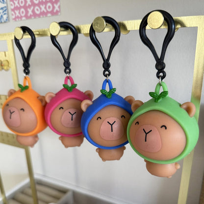 Top Trenz Keychains Fo Sqweezy Capybara Keychains (Assorted Colors)