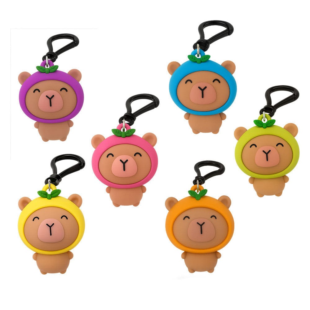 Top Trenz Keychains Fo Sqweezy Capybara Keychains (Assorted Colors)