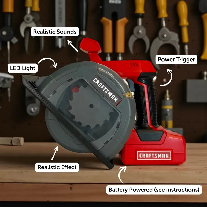 Toysmith Pretend Play Craftsman Battery Operated Circular Saw