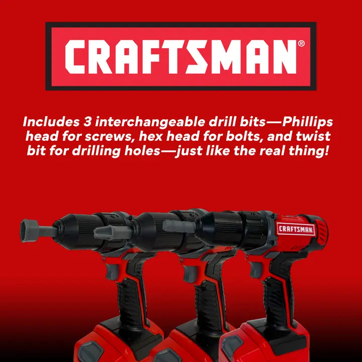 Toysmith Pretend Play Craftsman Battery Operated Power Drill