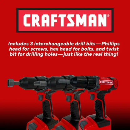 Toysmith Pretend Play Craftsman Battery Operated Power Drill