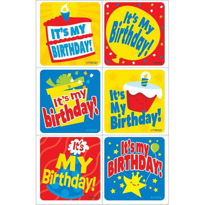 Trend Enterprises Stickers It's My Birthday Tear & Share Stickers