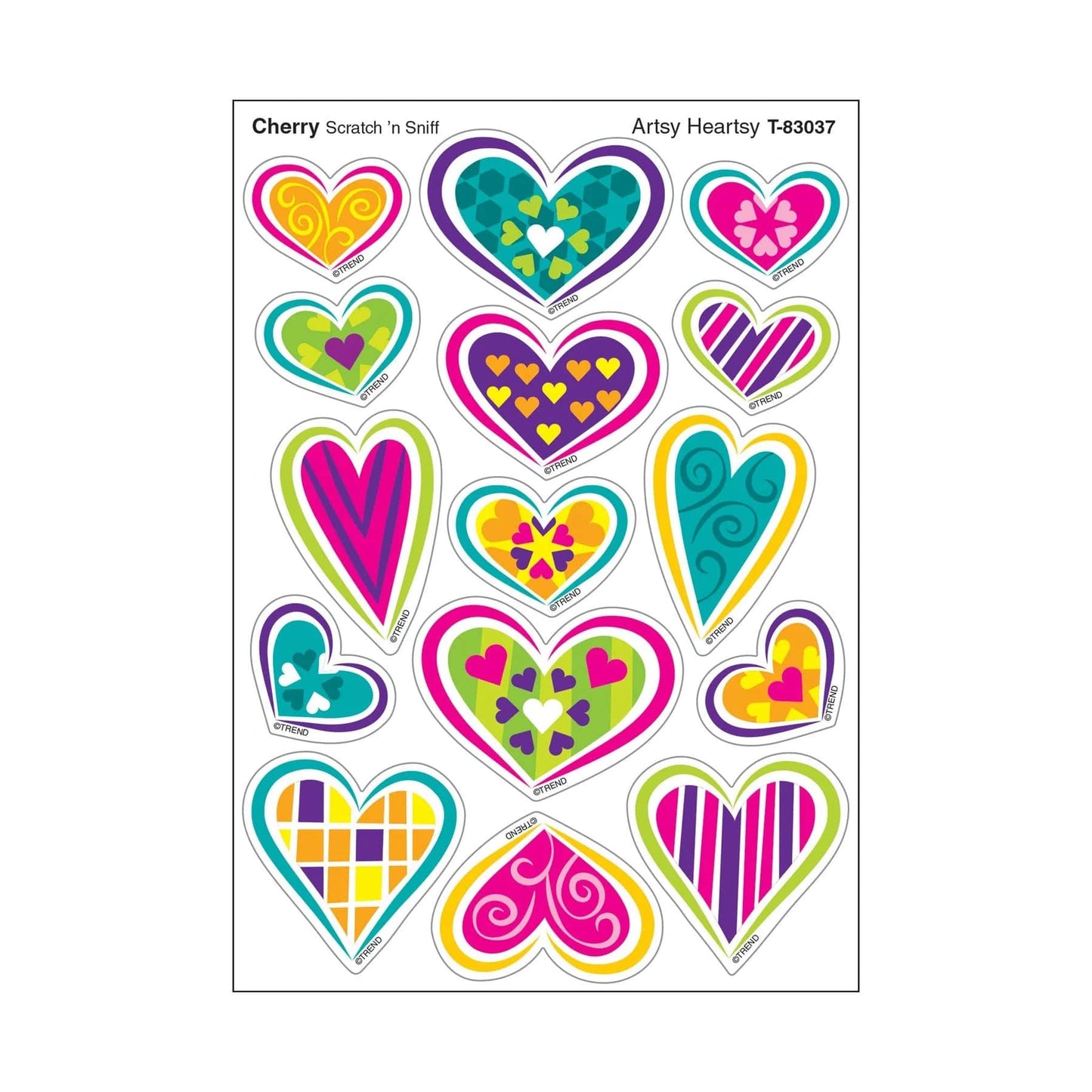 Trend Scented Stickers Default Scratch 'n Sniff Stickers - Artsy Heartsy (Cherry)