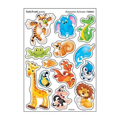 Trend Scented Stickers Default Scratch n' Sniff Stickers - Awesome Animals (Tutti Frutti)