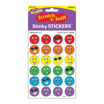 Trend Scented Stickers Default Scratch 'n Sniff Stickers - Colorful Smiles (Tutti-Frutti)