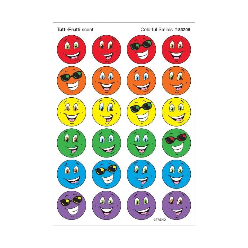 Trend Scented Stickers Default Scratch 'n Sniff Stickers - Colorful Smiles (Tutti-Frutti)