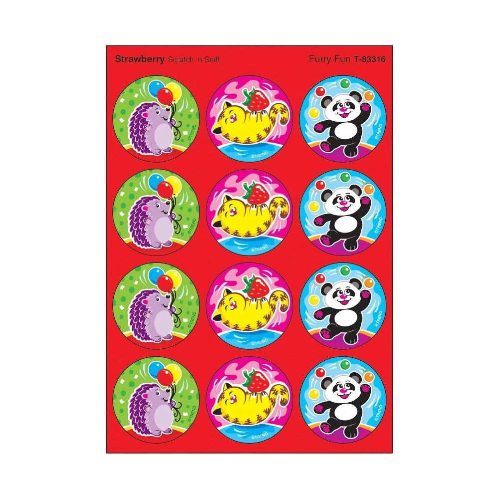 Trend Scented Stickers Default Scratch 'n Sniff Stickers - Furry Fun (Strawberry)