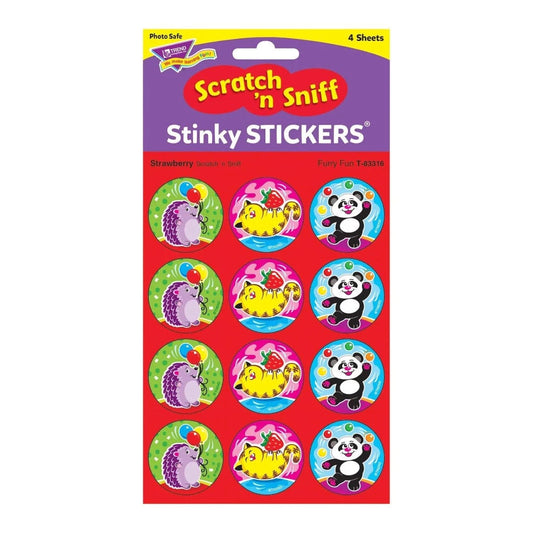 Trend Scented Stickers Default Scratch 'n Sniff Stickers - Furry Fun (Strawberry)