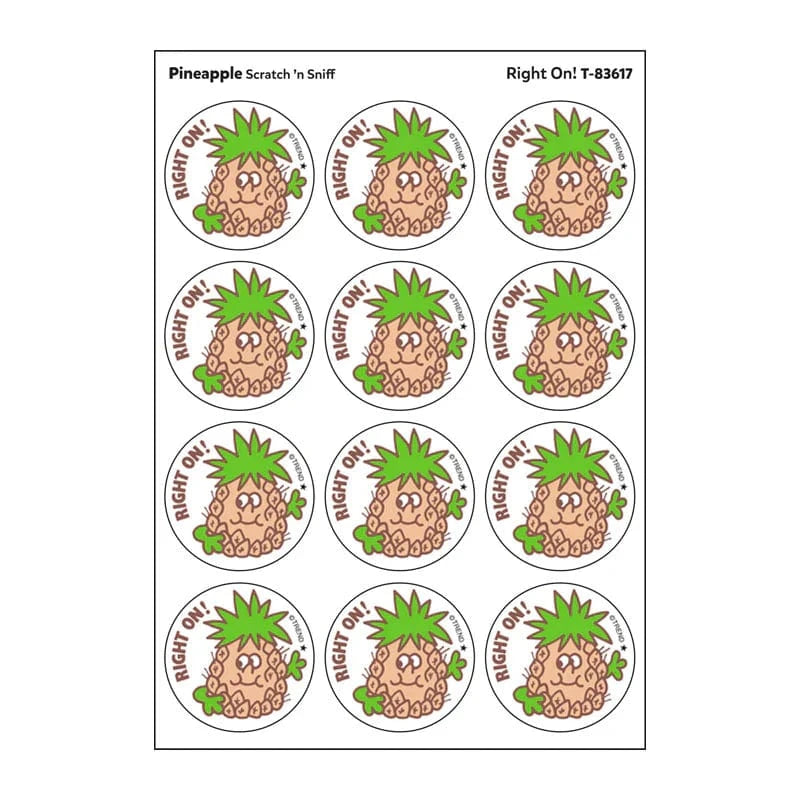 Trend Scented Stickers Scratch & Sniff Stickers - Right On! (Pineapple Scent)