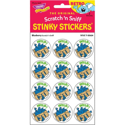 Trend Scented Stickers Scratch & Sniff Stickers - Wild! (Blueberry Scent)
