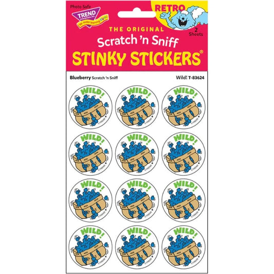 Trend Scented Stickers Scratch & Sniff Stickers - Wild! (Blueberry Scent)