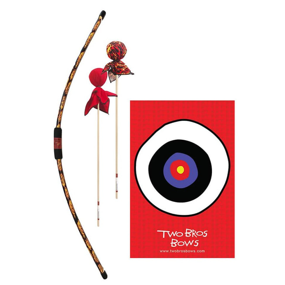 Two Bros Bows Bow & Arrow Sets Flame Bow Set with 2 Arrows and Bulls Eye