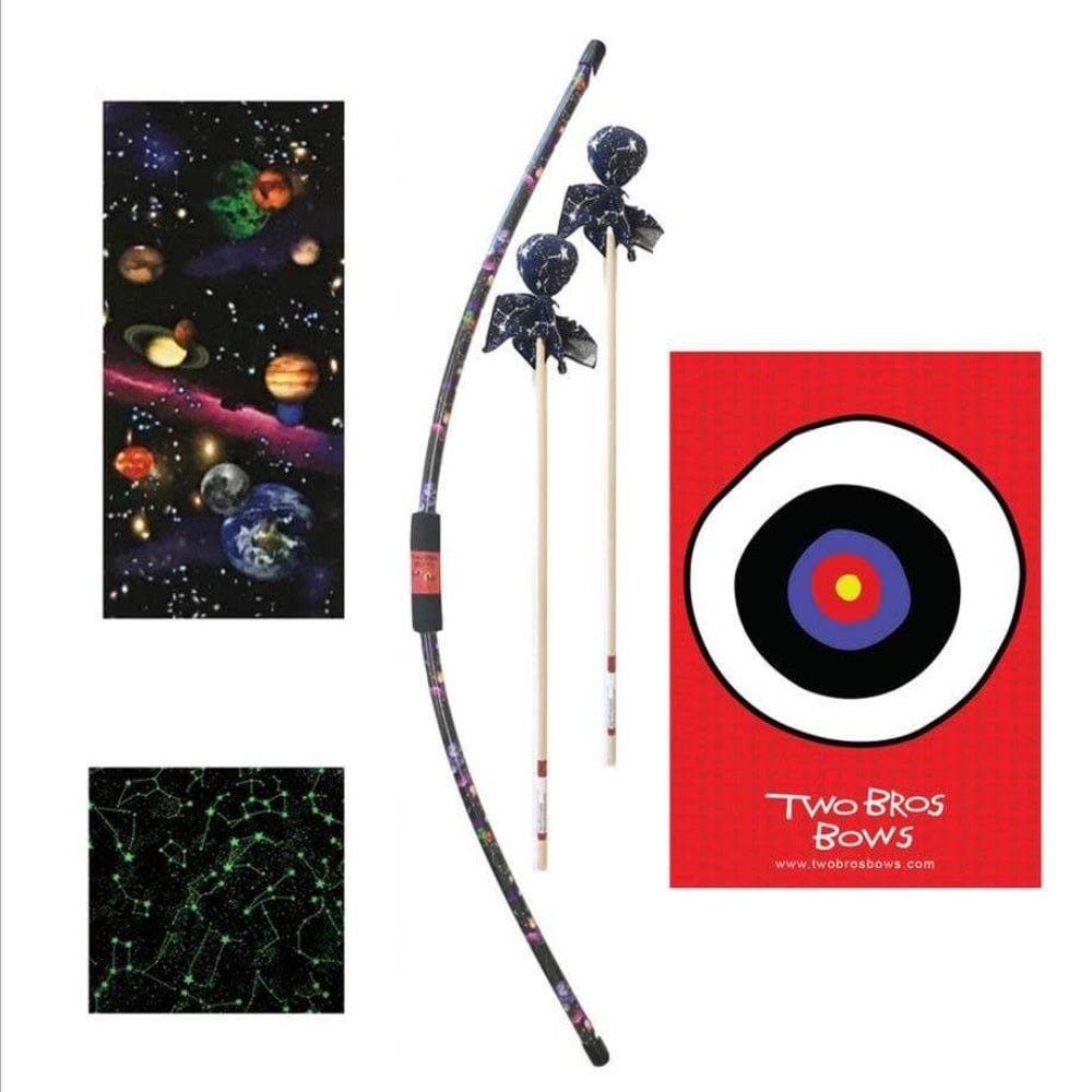 Two Bros Bows Bow & Arrow Sets Galaxy Bow Set with 2 Arrows and Bulls Eye
