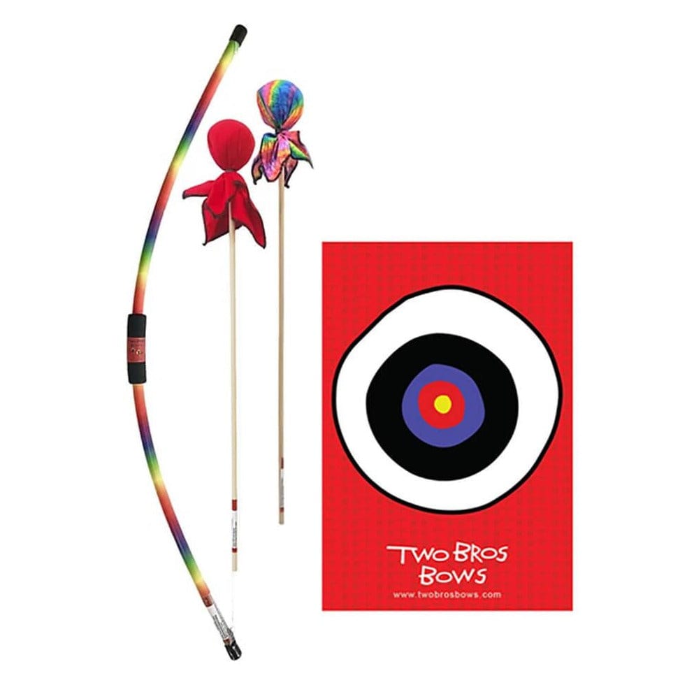 Two Bros Bows Bow & Arrow Sets Rainbow Bow Set with 2 Arrows and Bulls Eye