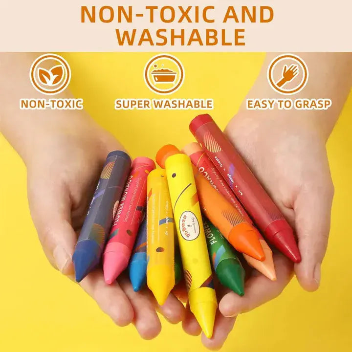 Uniche Markers, Pens, Brushes & Crayons Flower Monaco Palm Crayons 12 Colors