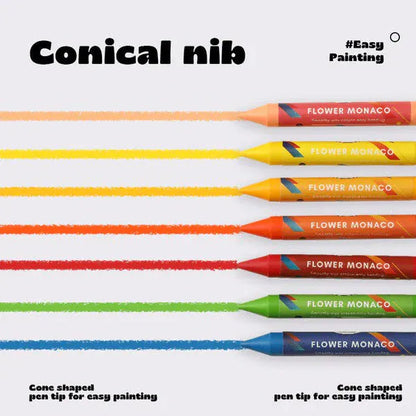 Uniche Markers, Pens, Brushes & Crayons Flower Monaco Palm Crayons 12 Colors