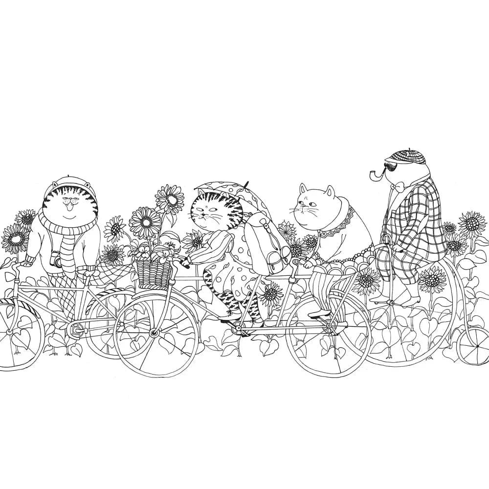 Union Square Kids Coloring & Painting Books A Million Cats: Fabulous Felines to Color