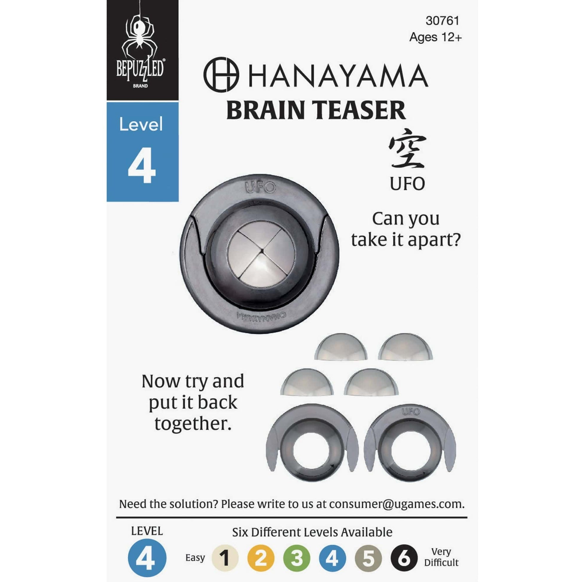 University Games Brain Teaser Games Hanayama: UFO Level 4
