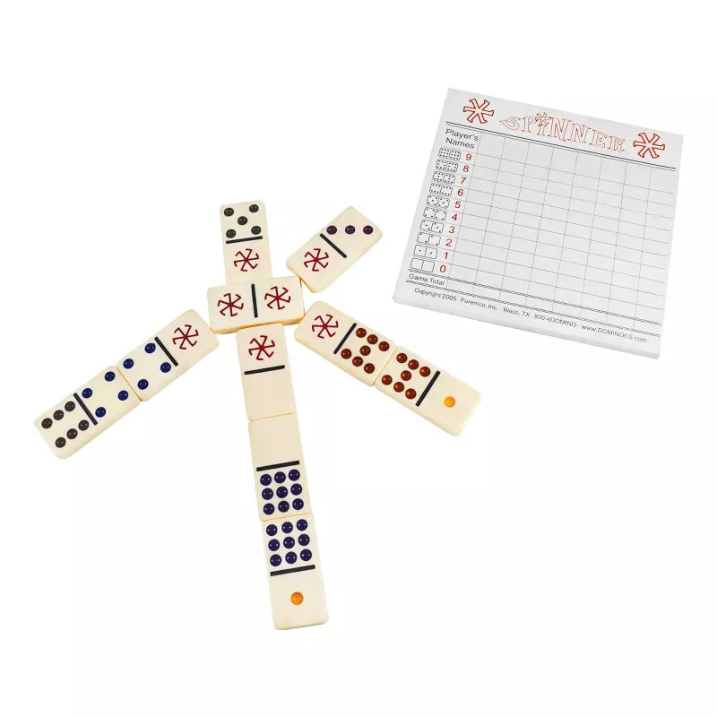 University Games Domino Games Spinner Double 9 Dominoes