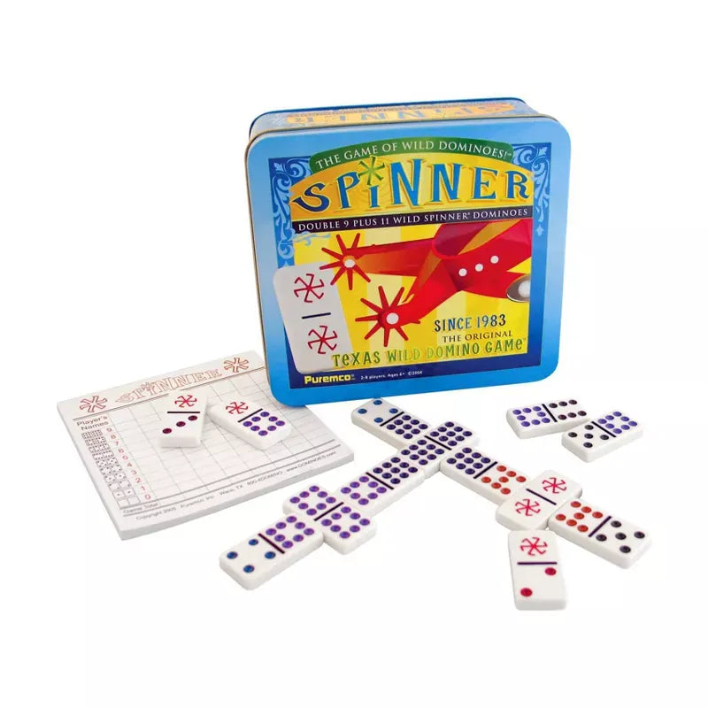 University Games Domino Games Spinner Double 9 Dominoes
