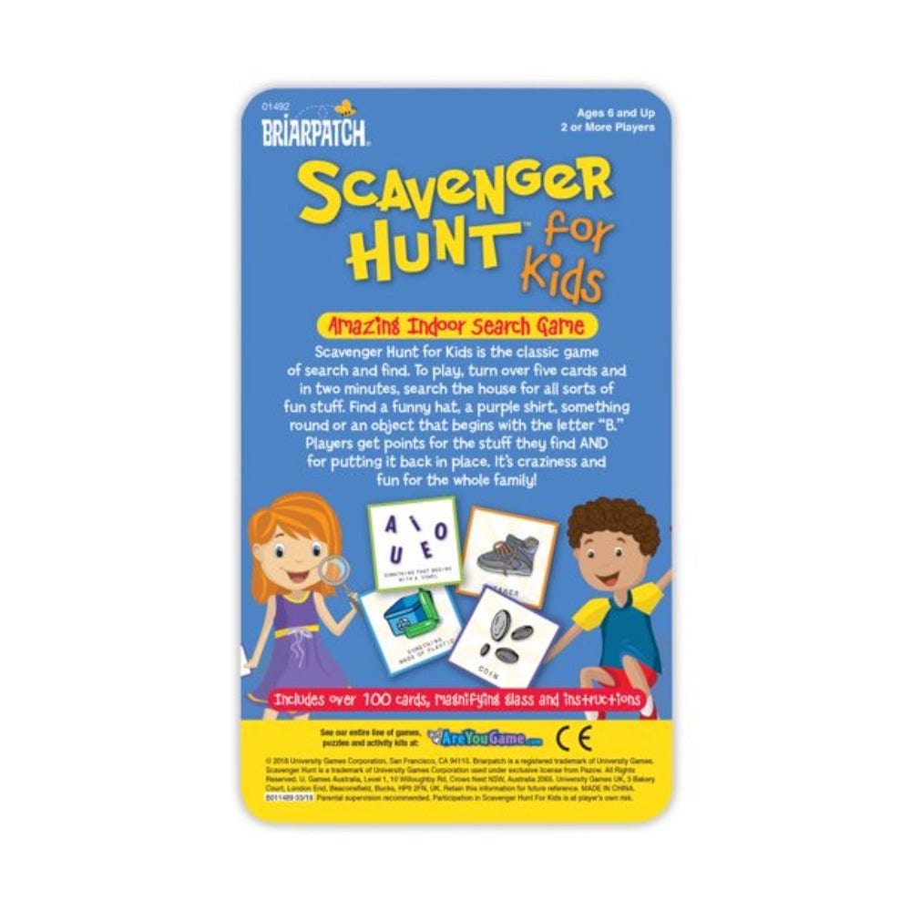 University Games Physical Play Games Scavenger Hunt for Kids Tin