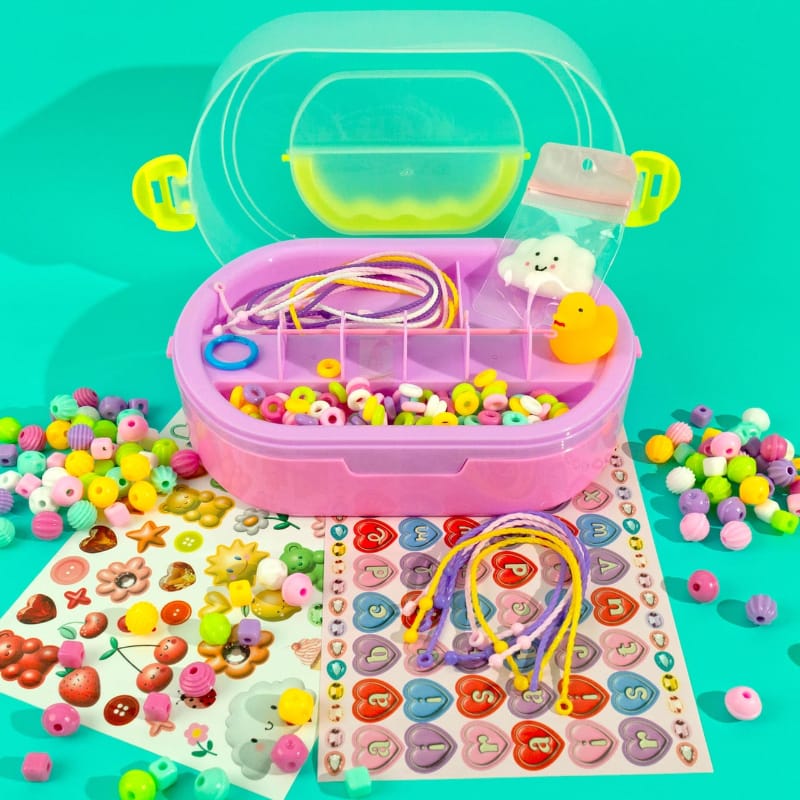 US Toy Co. Art & Craft Jewelry Activity Kits Fidgiwear Squishy Beads Case