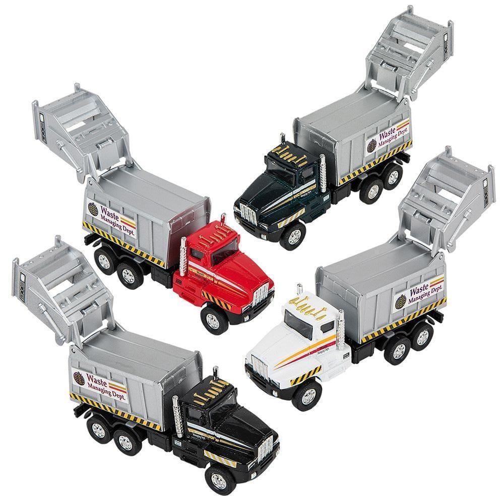 US Toy Pullback Vehicles Die-Cast Pull Back Garbage Trucks (Assorted Styles)