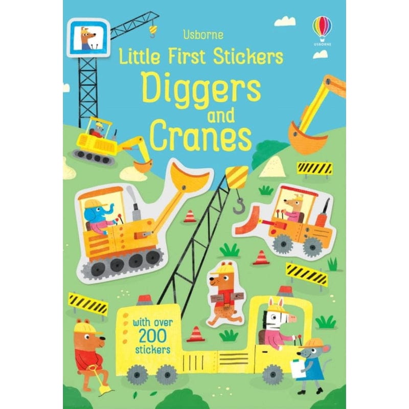 Usborne Activity Books Little First Stickers Diggers and Cranes