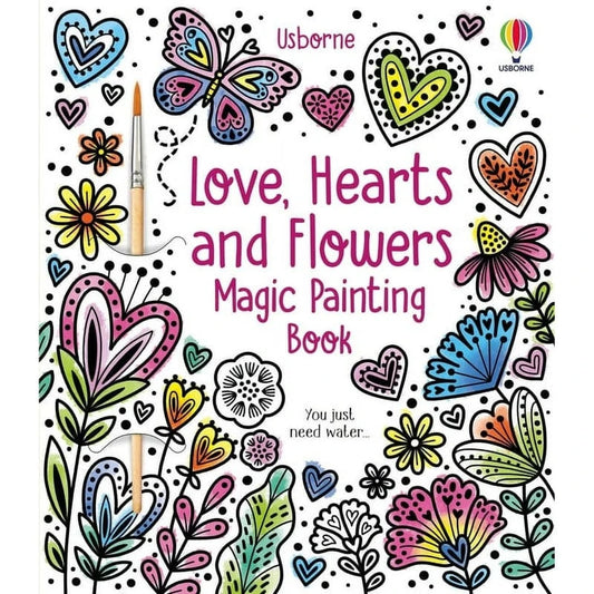 Usborne Coloring & Painting Books Default Love, Hearts and Flowers Magic Painting Book