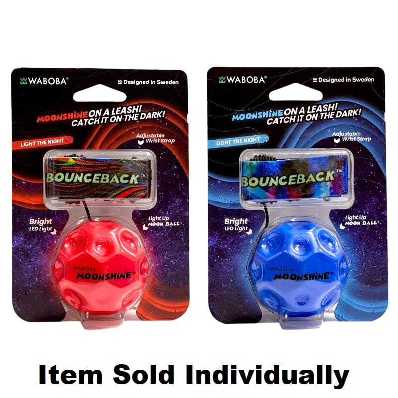 Waboba Physical Play LED Bounceback Moon Ball (Assorted Colors)
